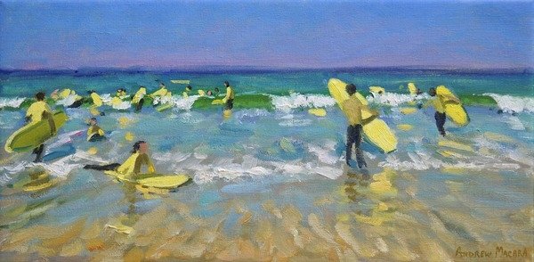 Detail of Surf School at St. Ives, 2015 by Andrew Macara