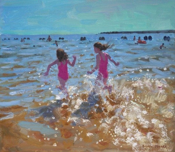 Detail of Splashing in the sea, Clacton, 2014 by Andrew Macara