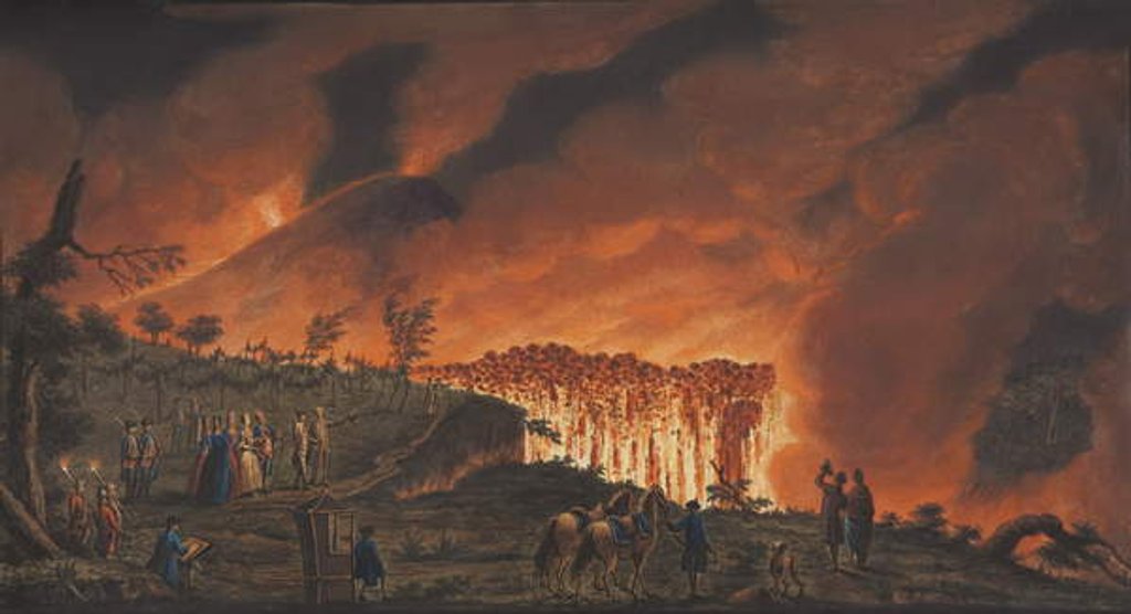 Detail of Plate XXXVIII from Campi Phlegraei: Observations of the Volcanoes of the two Sicilies by Pietro Fabris