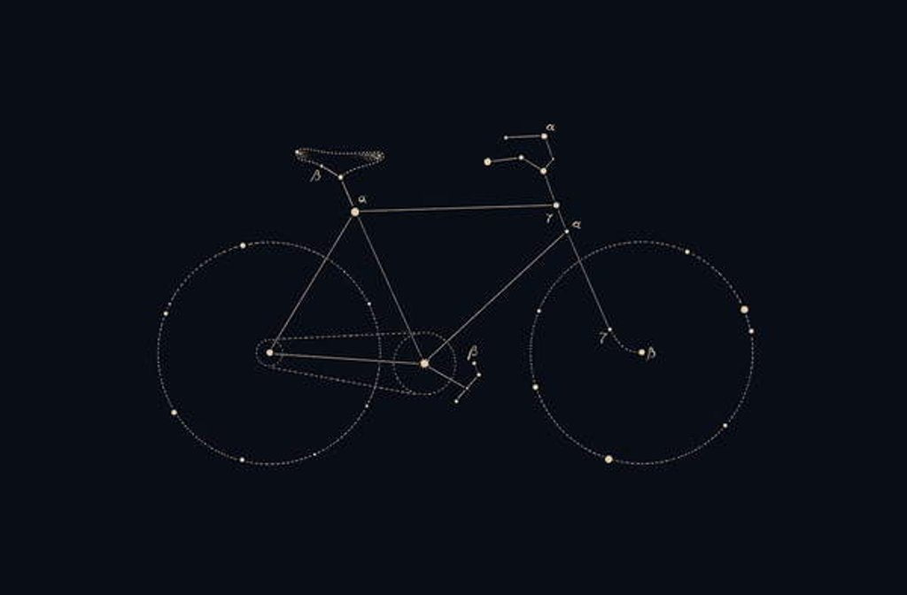 Detail of Bike Constellation, 2018 by Florent Bodart