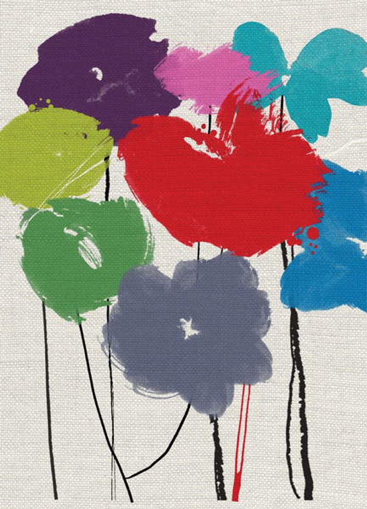 Detail of Printed Flowers, 2018 by Jenny Frean