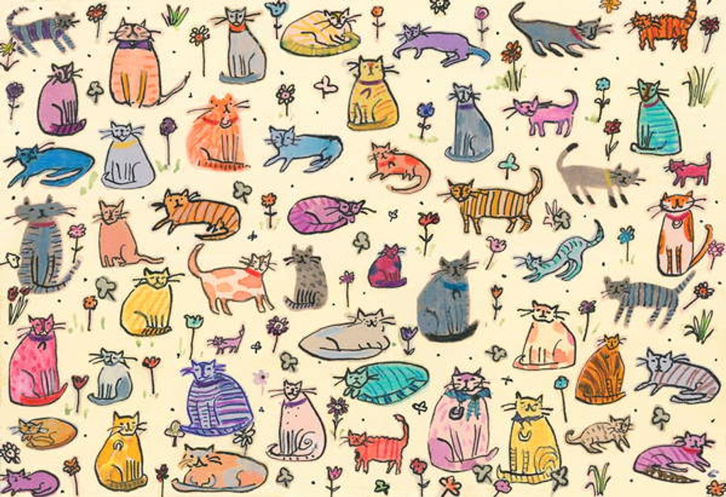 Detail of 52 Cats, 2017 by Sarah Battle