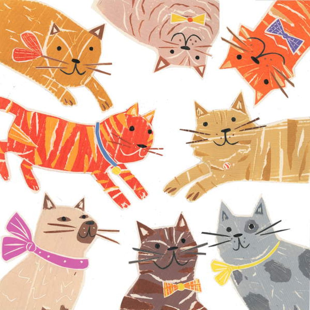Detail of Cats,Cats Cats, 2018 by Sarah Battle
