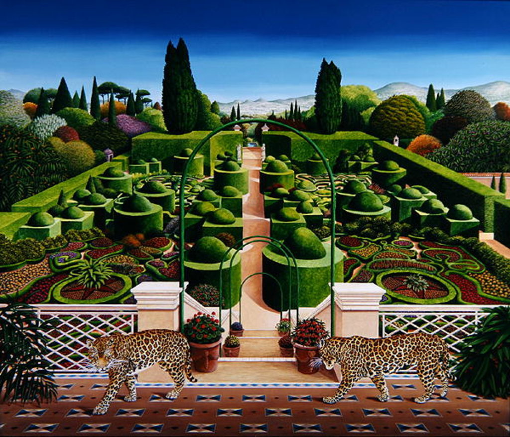 Detail of Italian Garden, 1987 by Anthony Southcombe