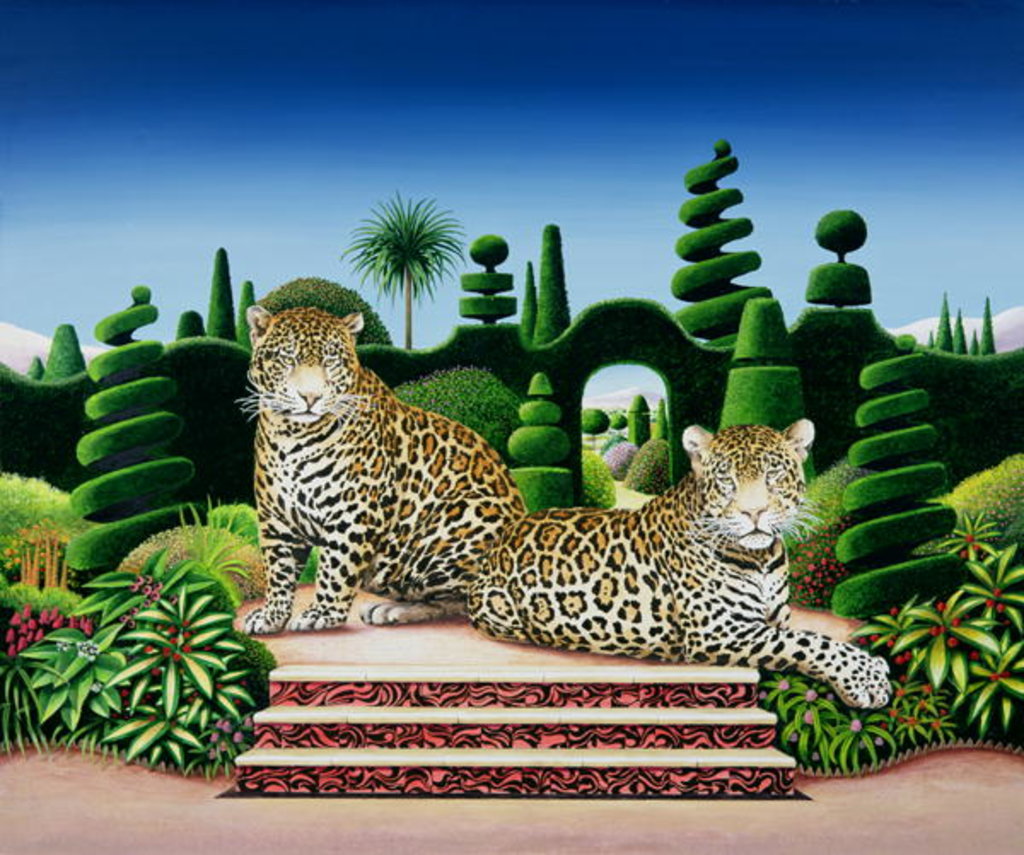 Detail of Jaguars in a Garden, 1986 by Anthony Southcombe