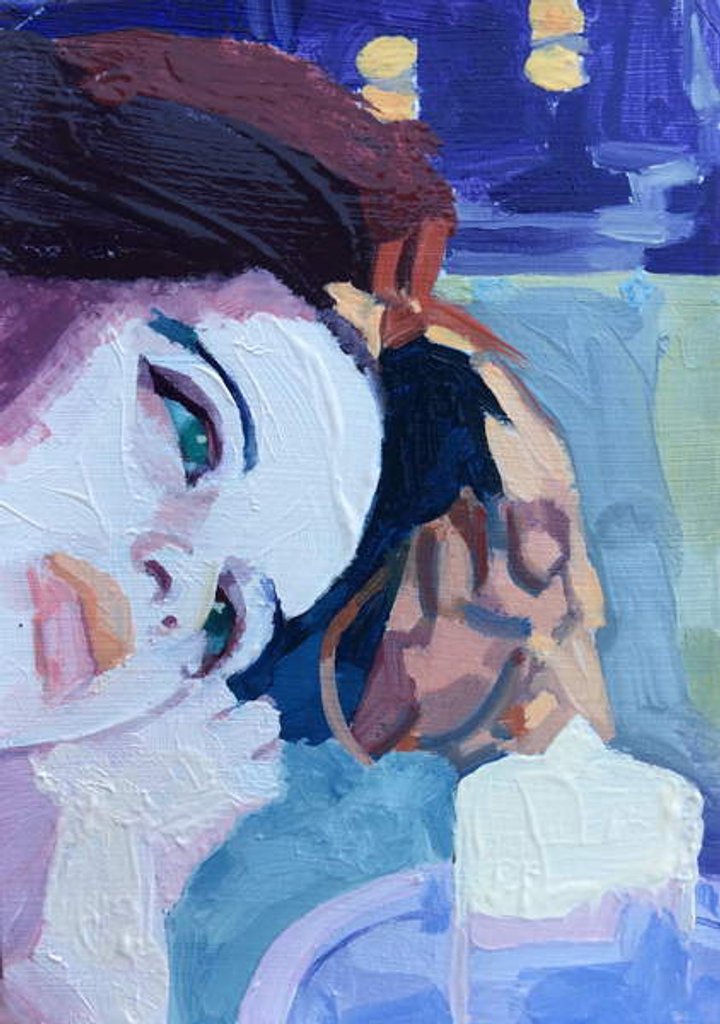 Detail of Candlelight 3, 2015 by Barbara Hoogeweegen