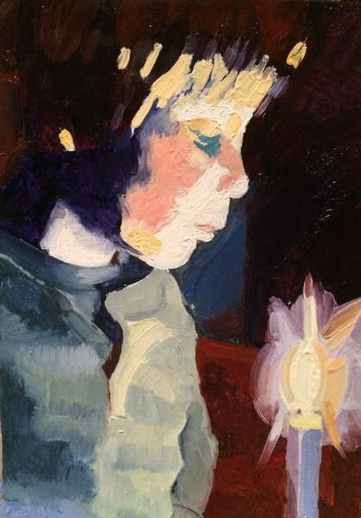 Detail of Candlelight 4, 2015 by Barbara Hoogeweegen