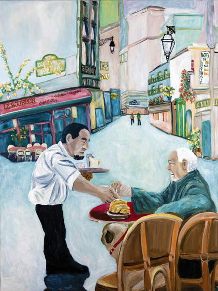 Detail of Cafe St. Germain, 2017 by Deborah Eve Alastra