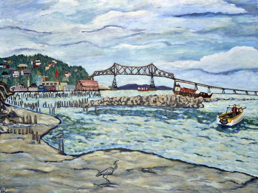 Detail of Astoria Heron, 2018 by Deborah Eve Alastra