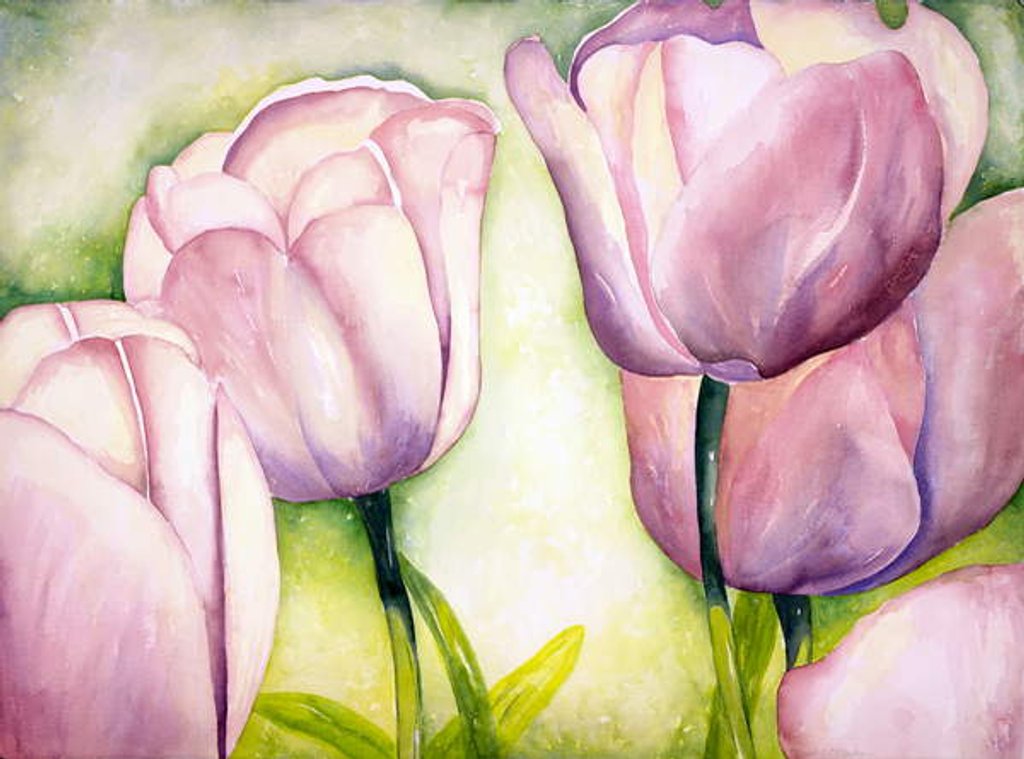 Detail of Lavender Tulips, 2006 by Deborah Eve Alastra