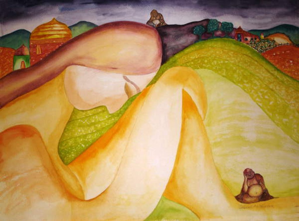 Detail of Buddha Hills, 1995, by Deborah Eve Alastra