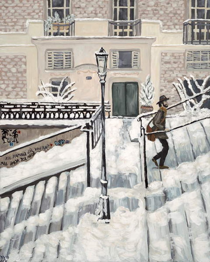 Detail of Montmartre Snow, 2017 by Deborah Eve Alastra