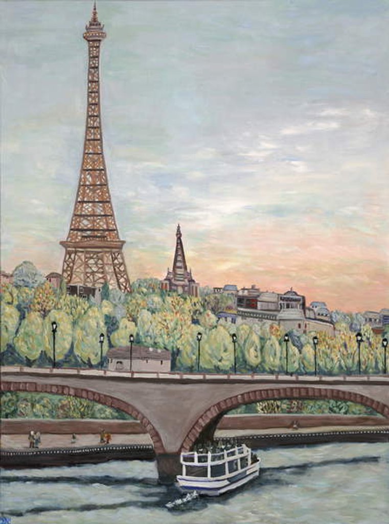 Detail of Eiffel Tower View, 2017 by Deborah Eve Alastra