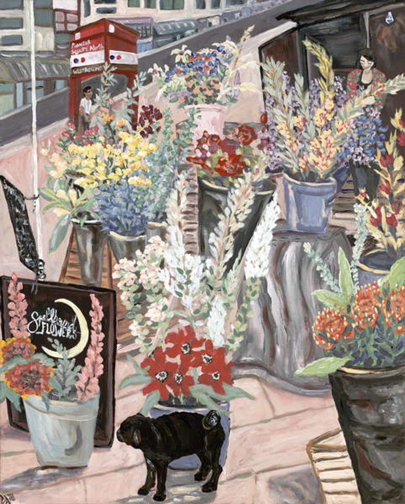 Detail of Flower Lady, 2018 by Deborah Eve Alastra