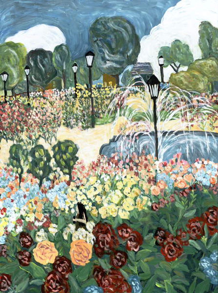 Detail of Rose Garden, 2019 by Deborah Eve Alastra