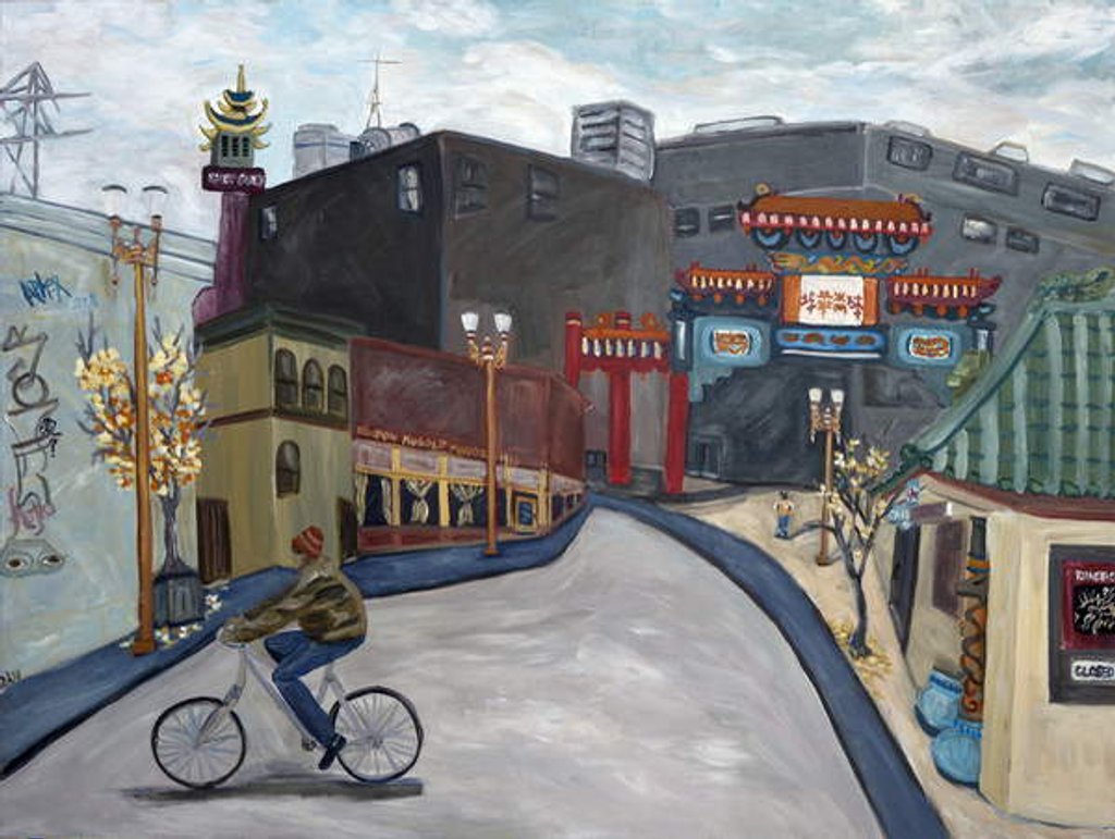 Detail of Chinatown Portland, 2018 by Deborah Eve Alastra