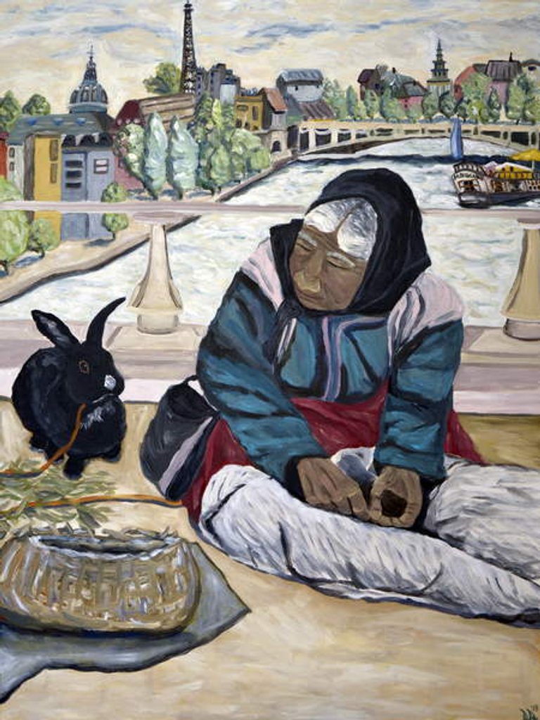 Detail of Parisians, 2017 by Deborah Eve Alastra