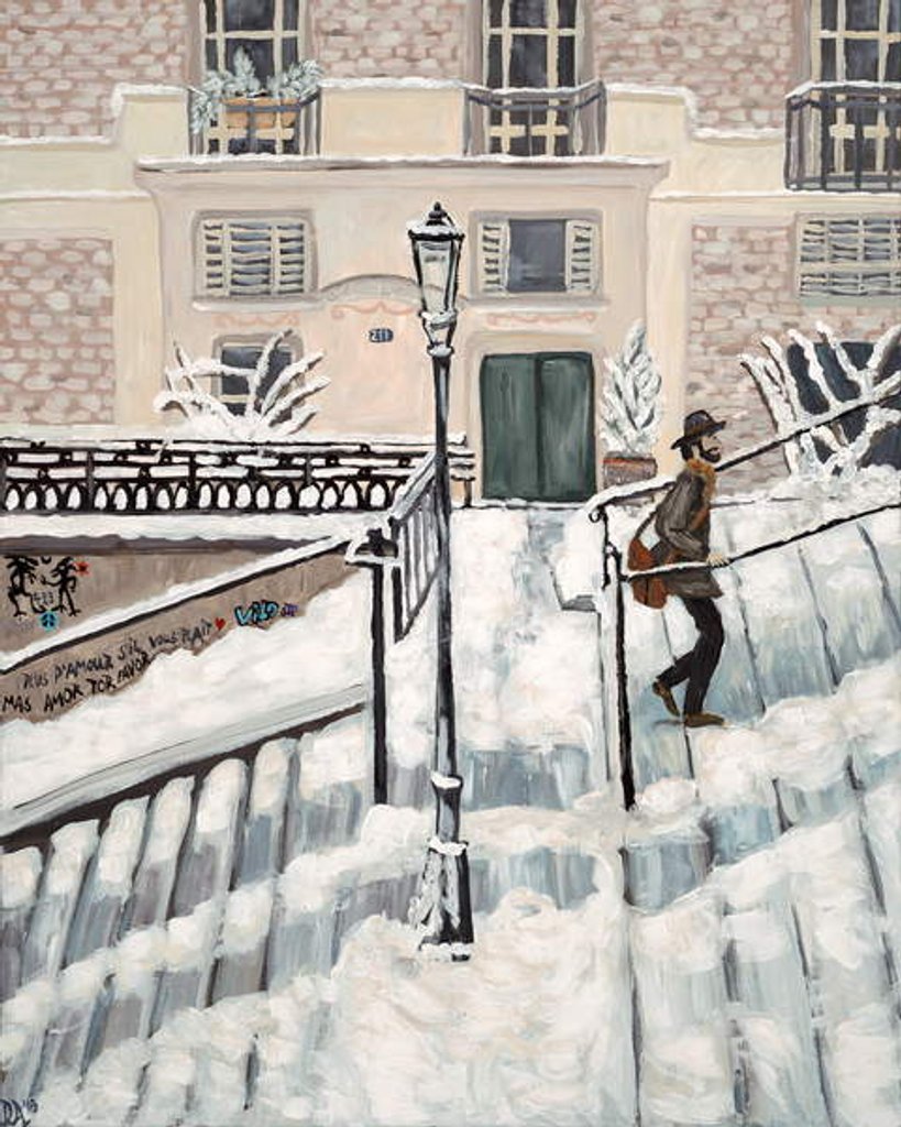 Detail of Montmartre Snow, 2018 by Deborah Eve Alastra