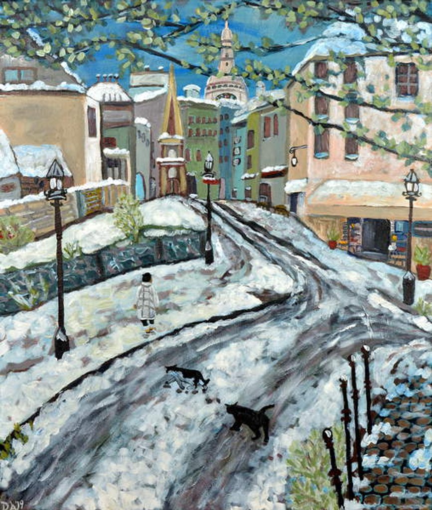 Detail of Early Snow, 2020 by Deborah Eve Alastra