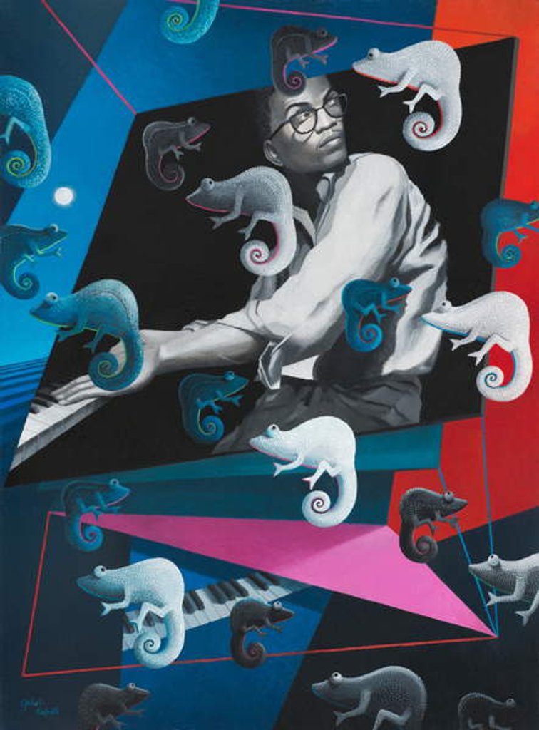 Detail of Chameleon, 2014 by Ophelia Redpath