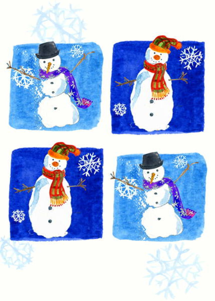 Detail of Snowmen by Anna Platts