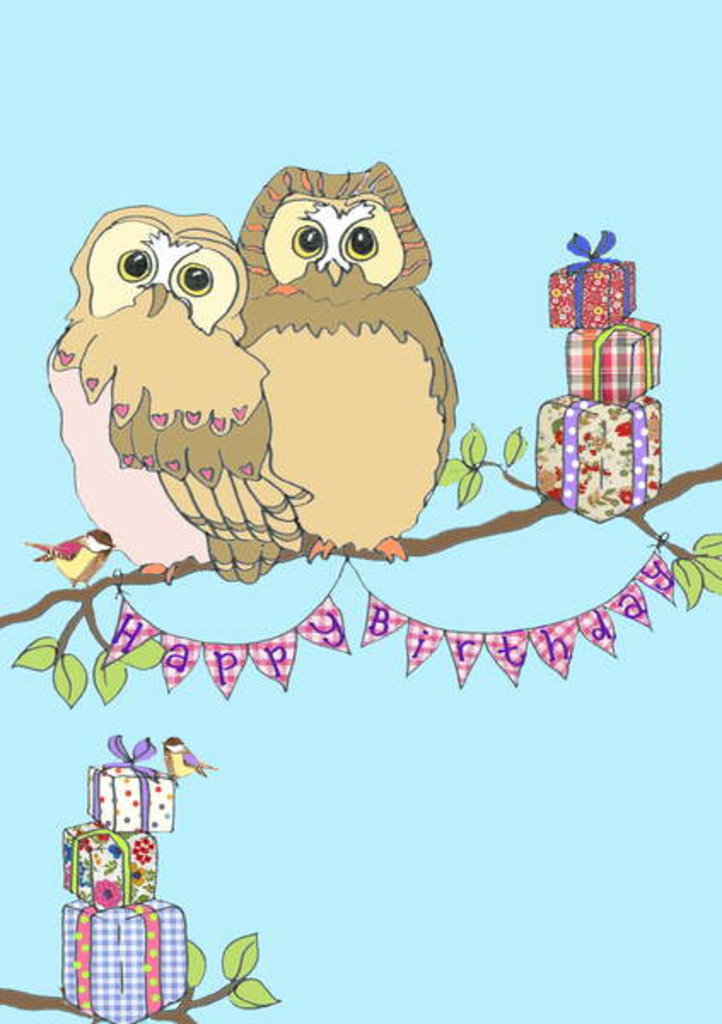 Detail of Birthday Owls, 2013 by Anna Platts