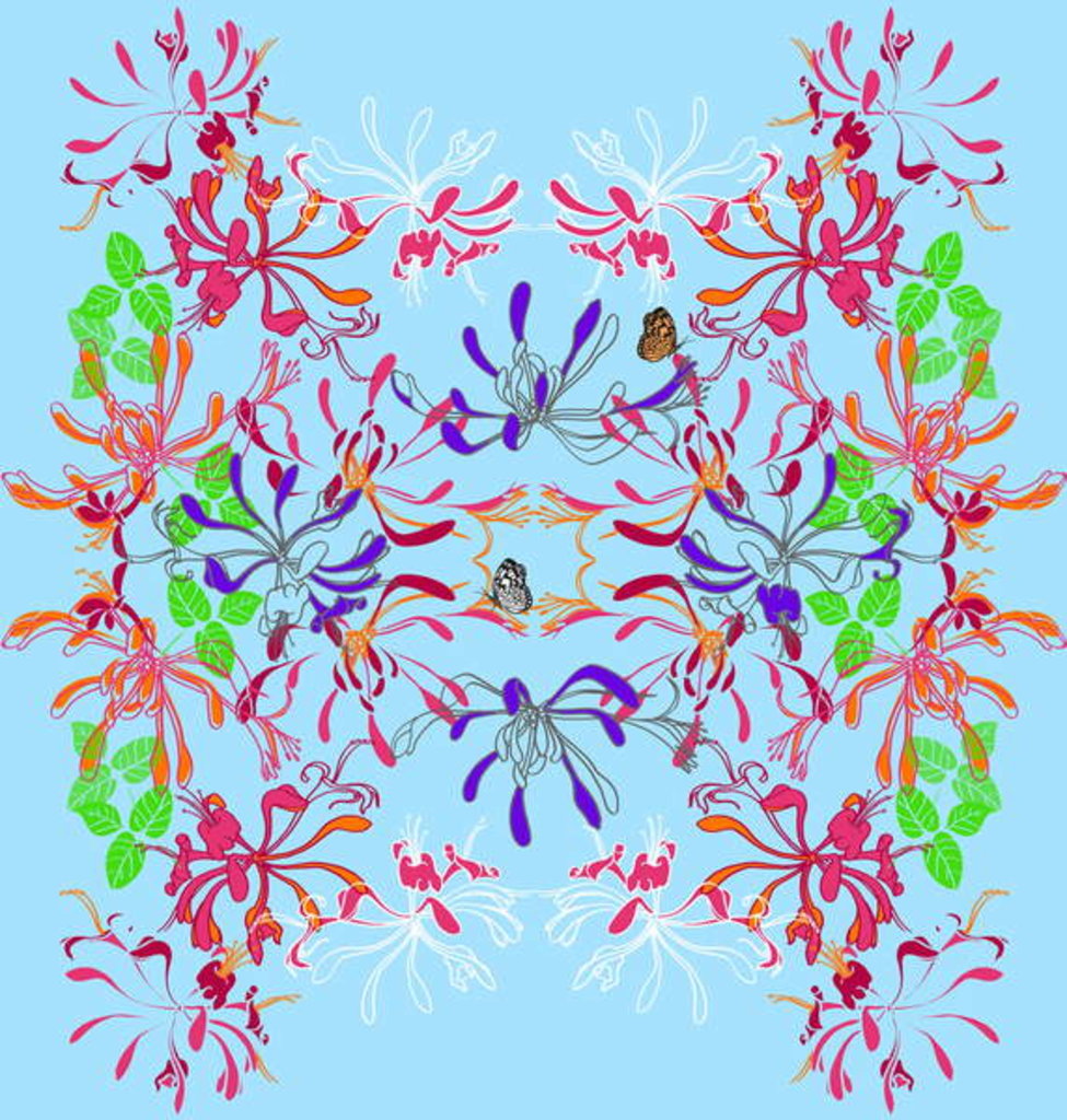 Detail of Honeysuckle Repeat, 2013 by Anna Platts