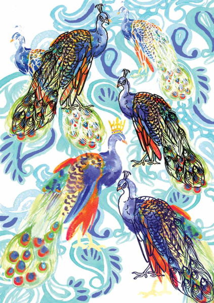 Detail of Paisley Peacock, 2013 by Anna Platts