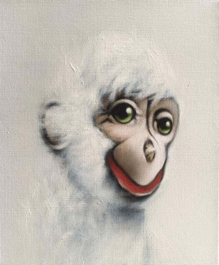 Detail of Monkey in White, 2005 by Peter Jones