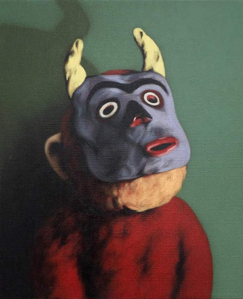 Detail of Monkey in Cow Mask, 2005 by Peter Jones