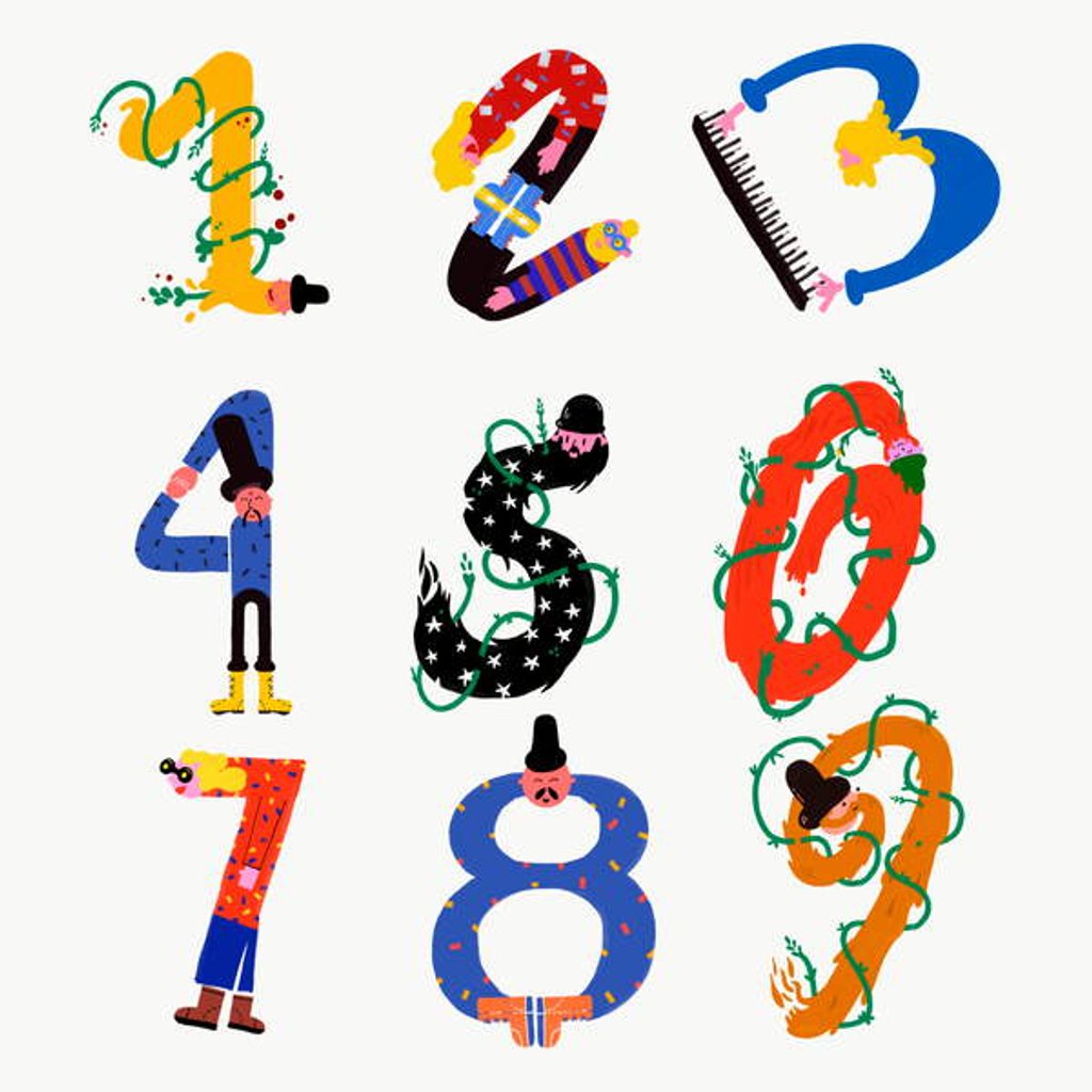 Detail of Numbers, 2019 by German Jorge