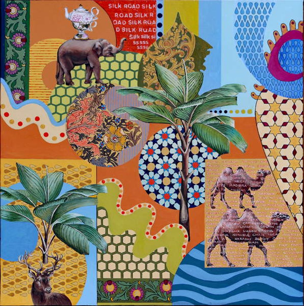 Detail of Silk Roads, 2019 by Frances Ferdinands