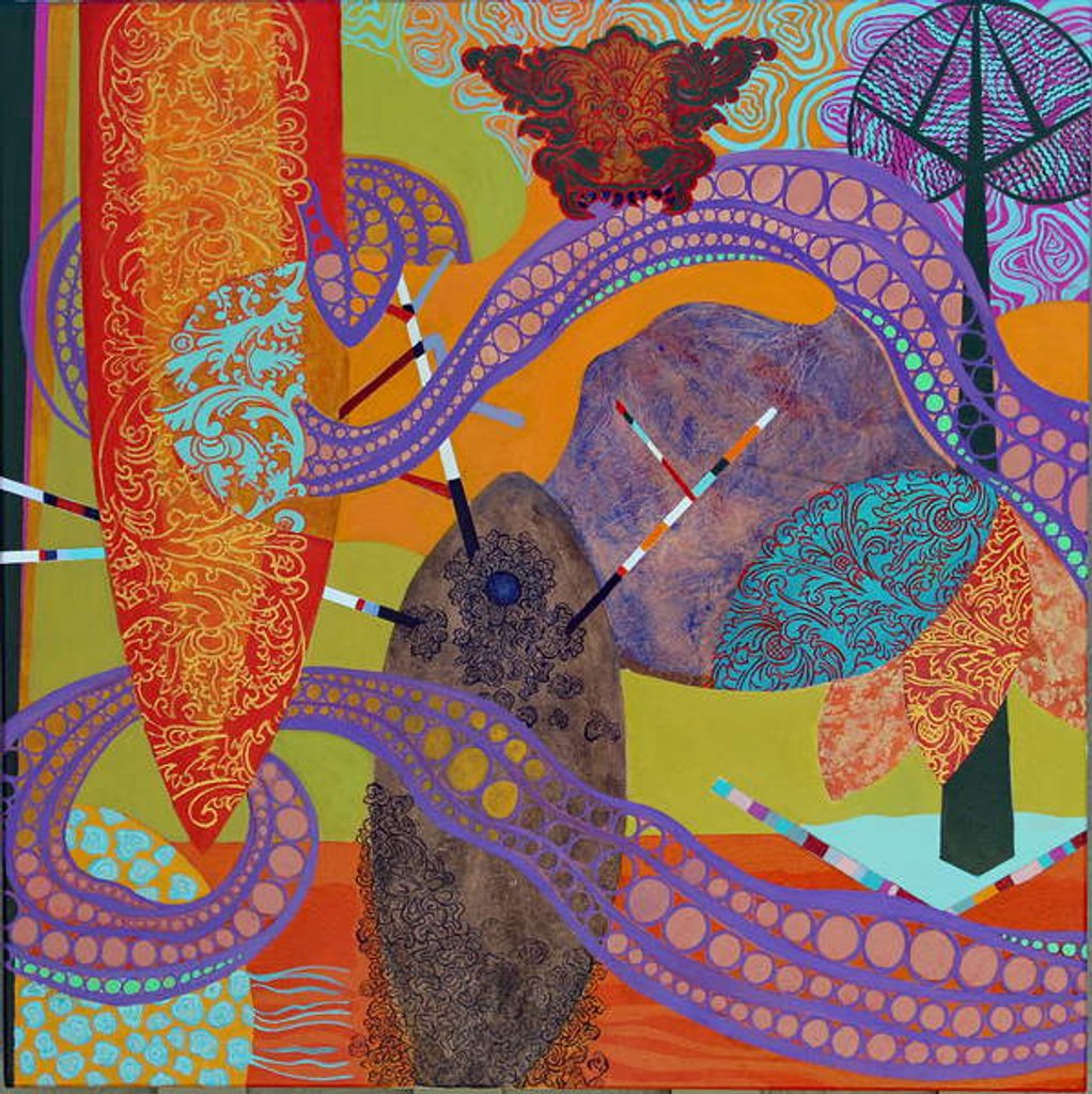 Detail of Snakin', 2018 by Frances Ferdinands