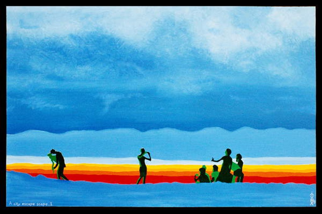 Detail of City Escape Scape number 1, 2004 by Timothy Nathan Joel