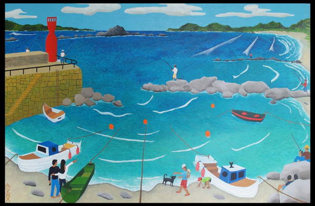 Detail of Ocean Scene, 2015 by Timothy Nathan Joel