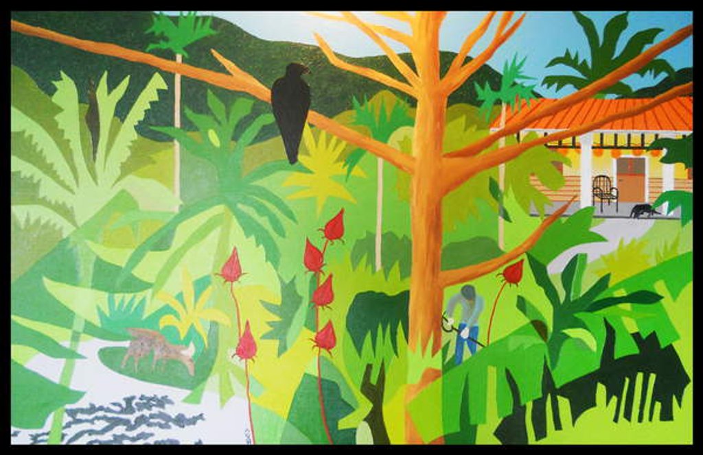 Detail of Mountain Scene, 2015 by Timothy Nathan Joel