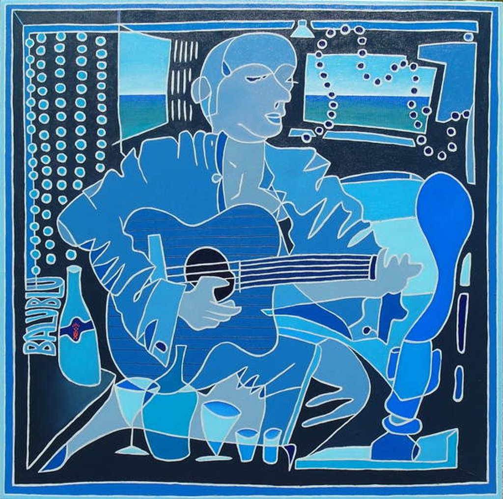 Detail of Portrait of the artist Alvaro Trugeda, 2018 by Timothy Nathan Joel