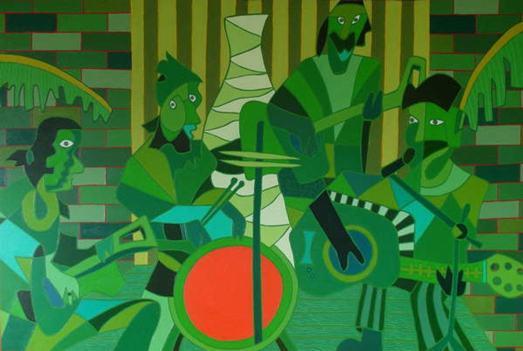 Detail of The french vermilion drum, 2012 by Timothy Nathan Joel