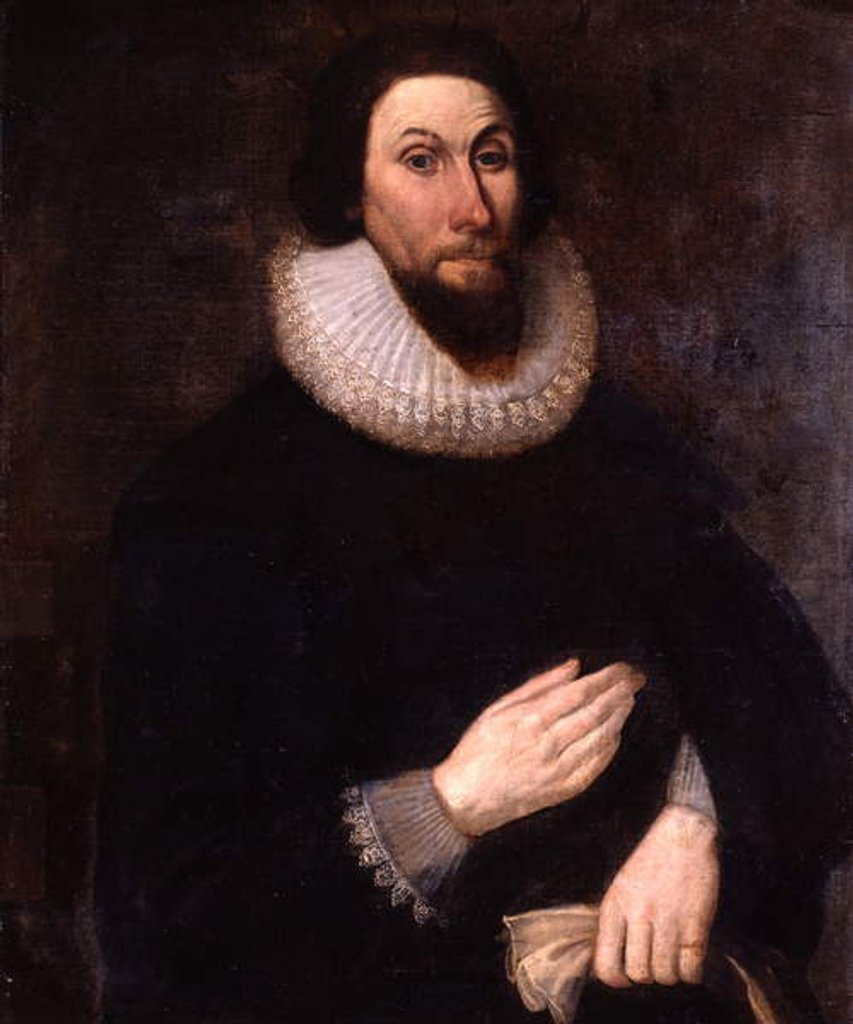 Detail of John Winthrop, c.1630-91 by Anonymous