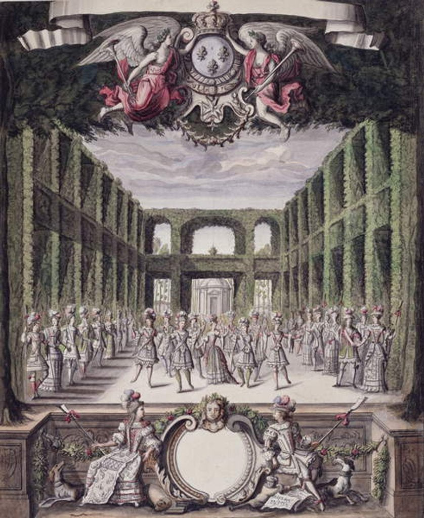 Detail of Dance in a Formal Garden by French School
