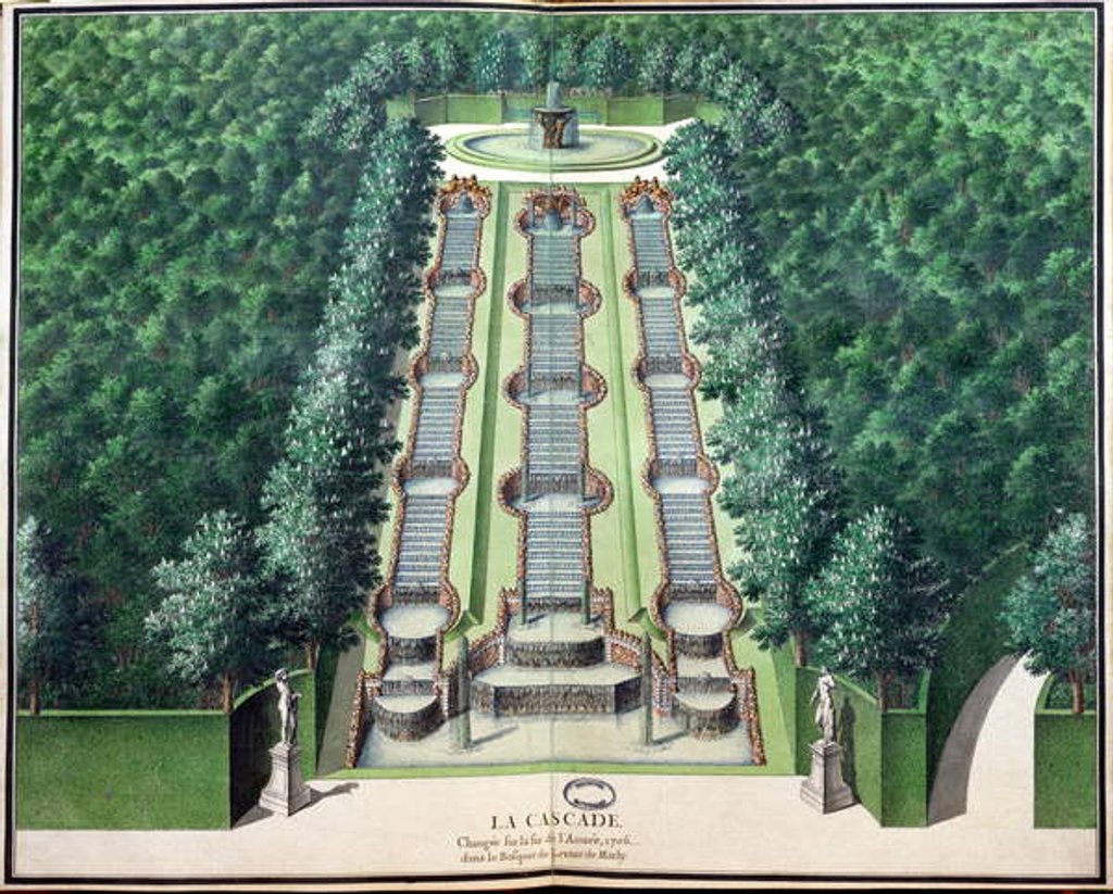 Detail of The Cascade, altered at the end of 1706, in the grove on the hill by French School
