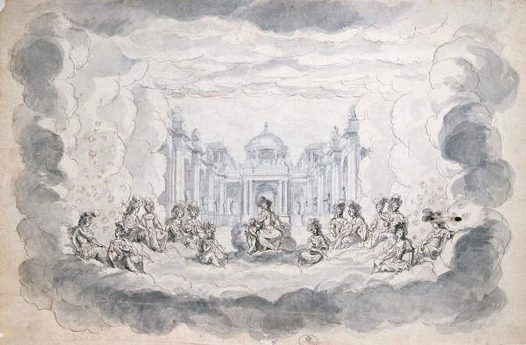 Detail of Theatre scene, late 17th century by French School
