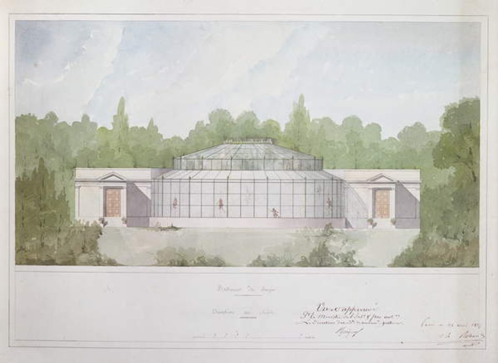 Detail of The Monkey House at the Jardin des Plantes in Paris, 1835 by French School