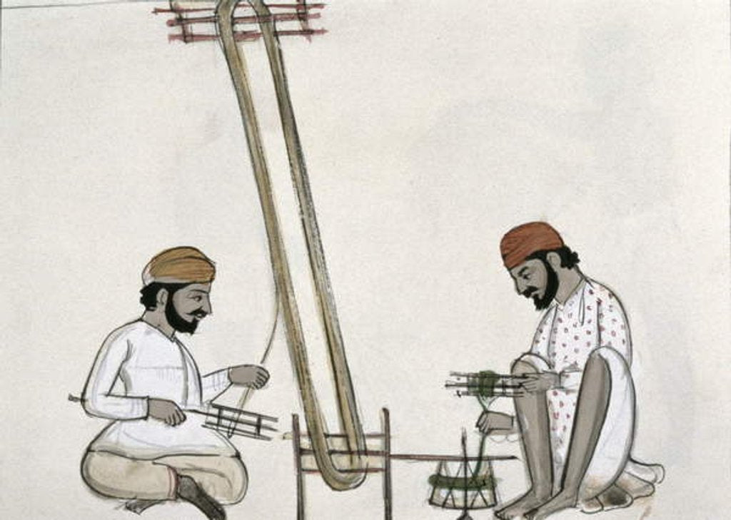 Detail of Silk Rollers, c.1890 by Punjabi School