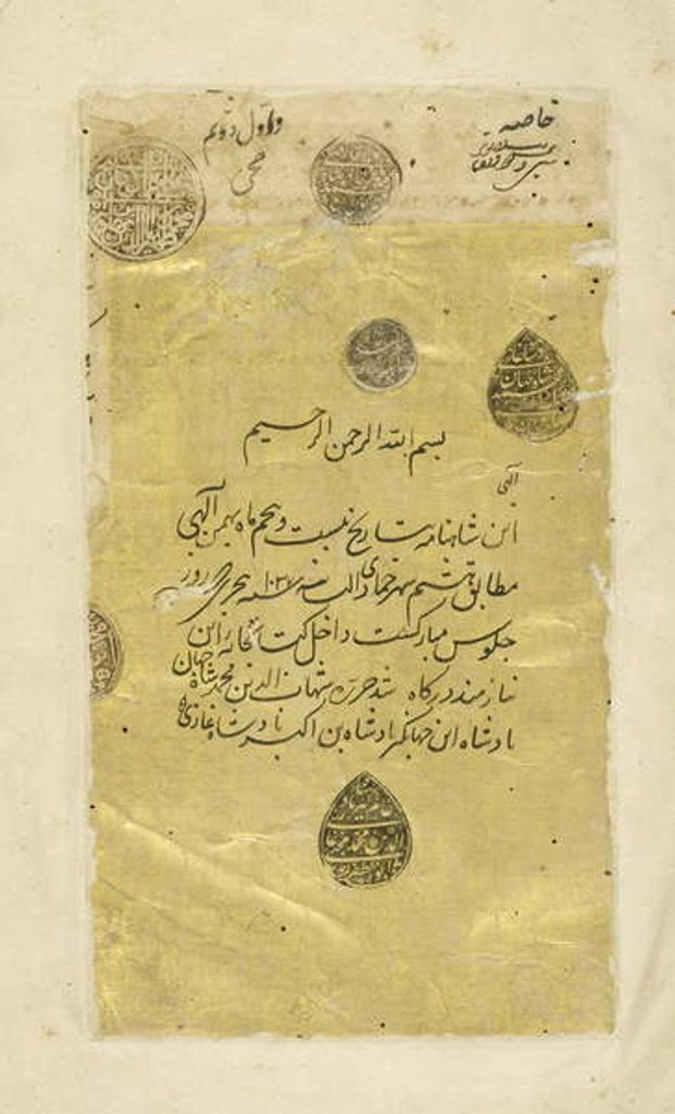 Detail of Persian 235 3a Frontispiece by Persian School