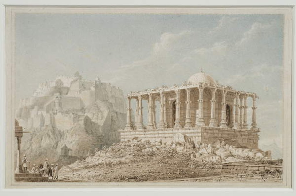 Detail of Jain Temple in the fortress of Komulmer by English School