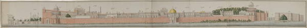 Detail of Panorama of the fort at Delhi, 1810 by Persian School