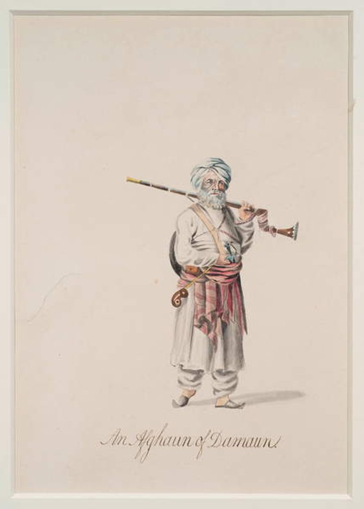 Detail of An Afghaun of Damaun, 1815 by Robert Melville Grindlay