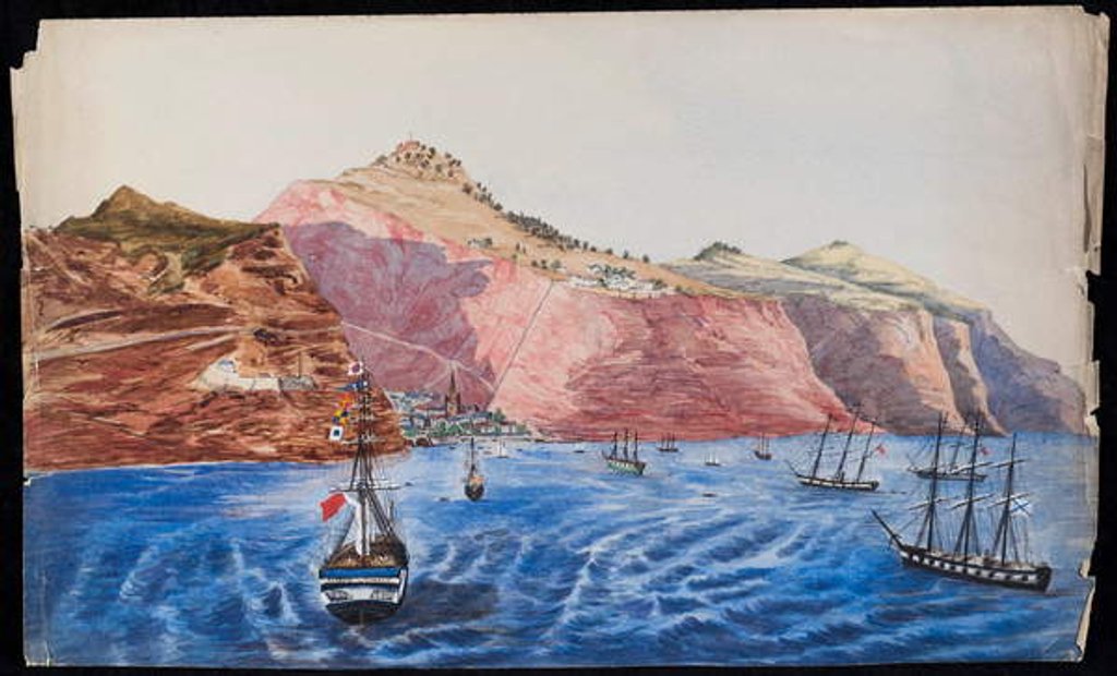 Detail of View of Jamestown, St. Helena, c.1850 by Unknown Artist