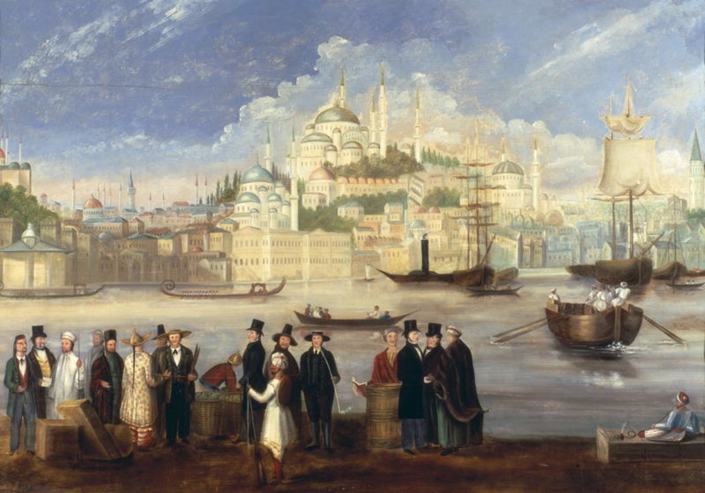 Detail of On the Bosphorous, Istanbul by English School